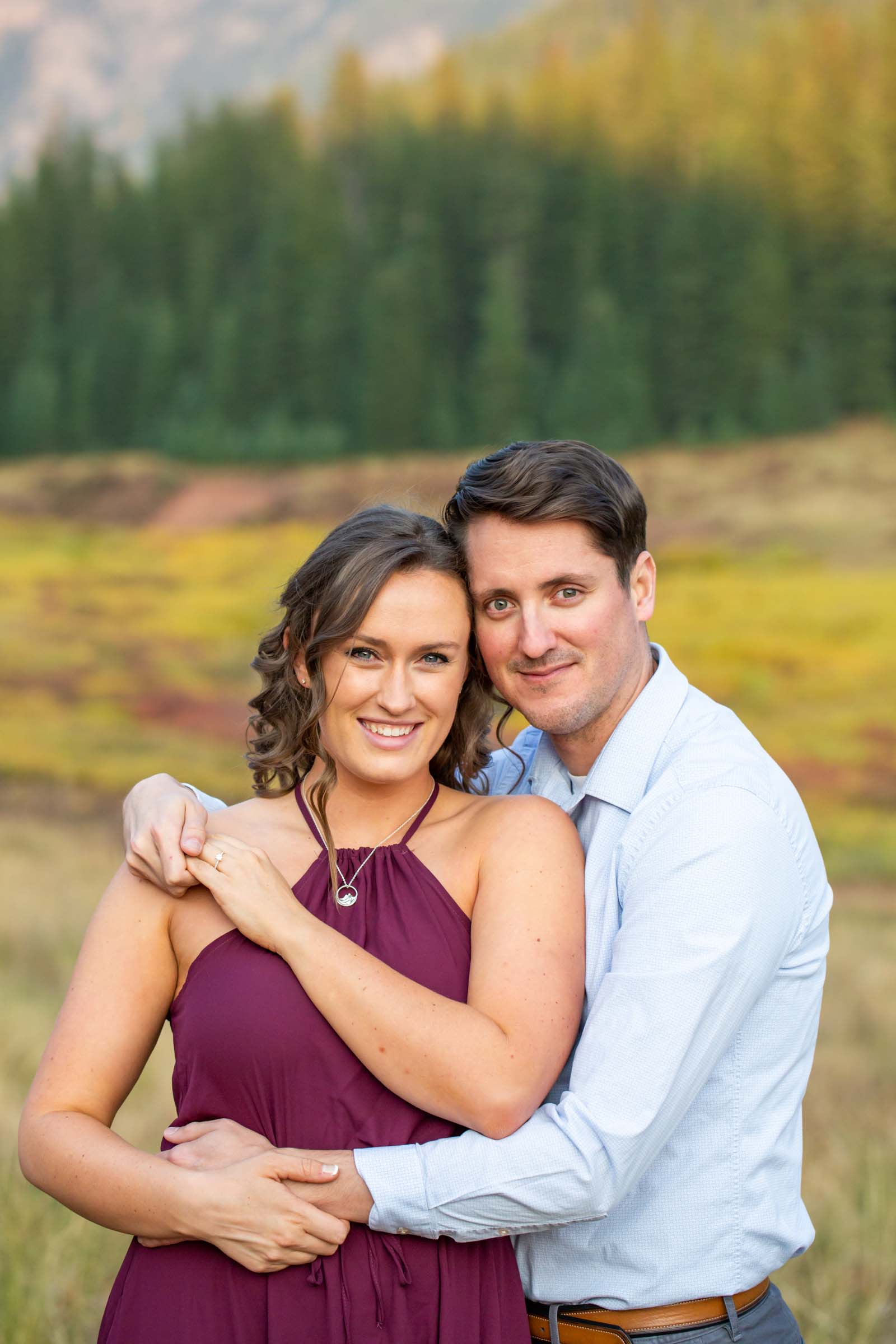 Vail Engagement Session with Colorado Couple at Piney River Ranch.